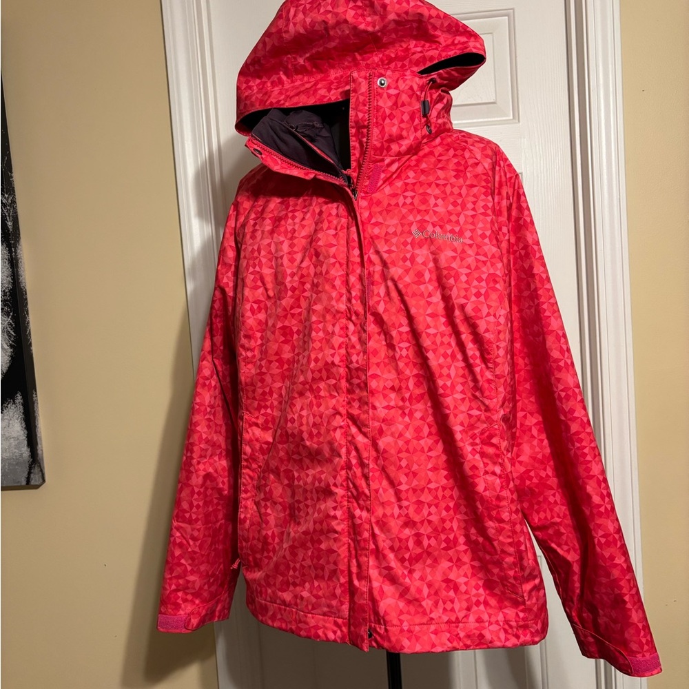 Womens Columbia Jacket Coat 3in1 Outer West Interchange Thermal Coil